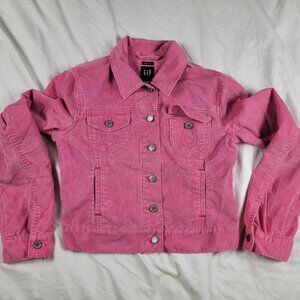 Gap Womens Small Pink Corduroy Jacket Casual Going Out Outdoors Winter Warm